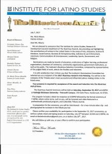 Alicia Maury Receives Achievement Award.The Illustrious Award